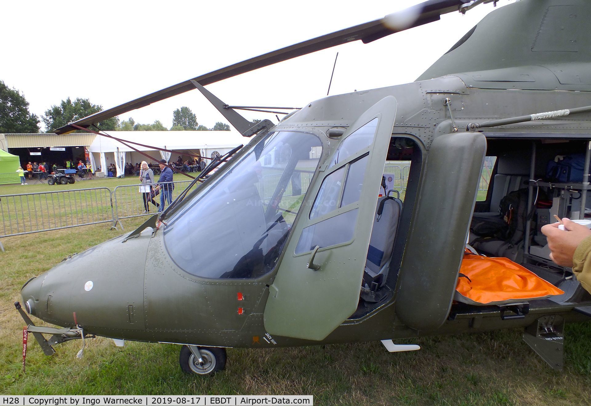 H28, Agusta A-109BA C/N 0328, Agusta A.109BA of the Belgian Army aviation at the 2019 Fly-in at Diest/Schaffen airfield