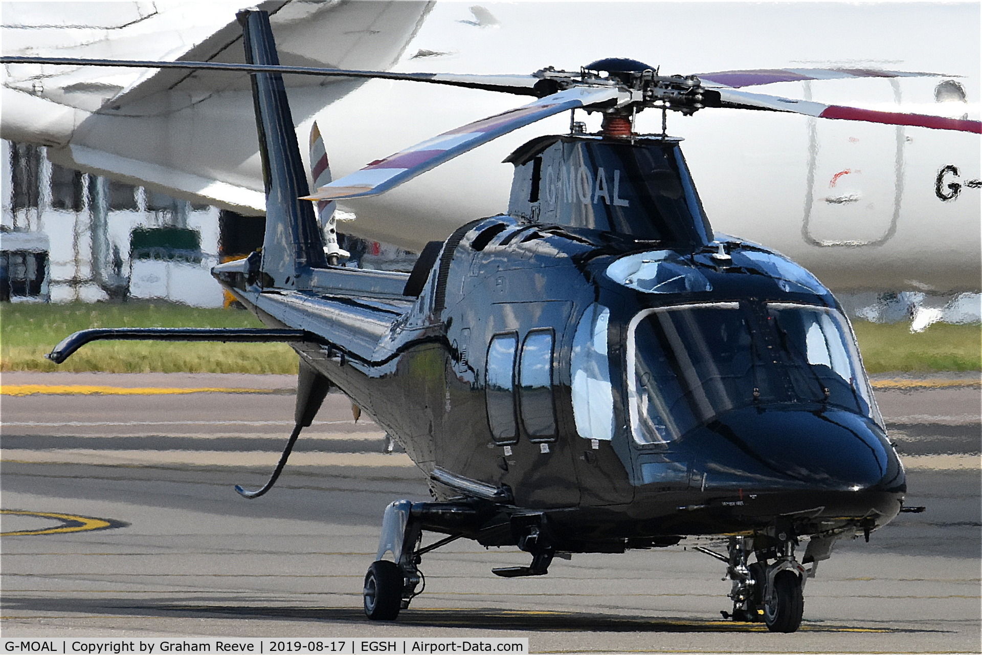G-MOAL, 2015 AgustaWestland AW-109SP Grand New C/N 22348, Parked at Norwich.