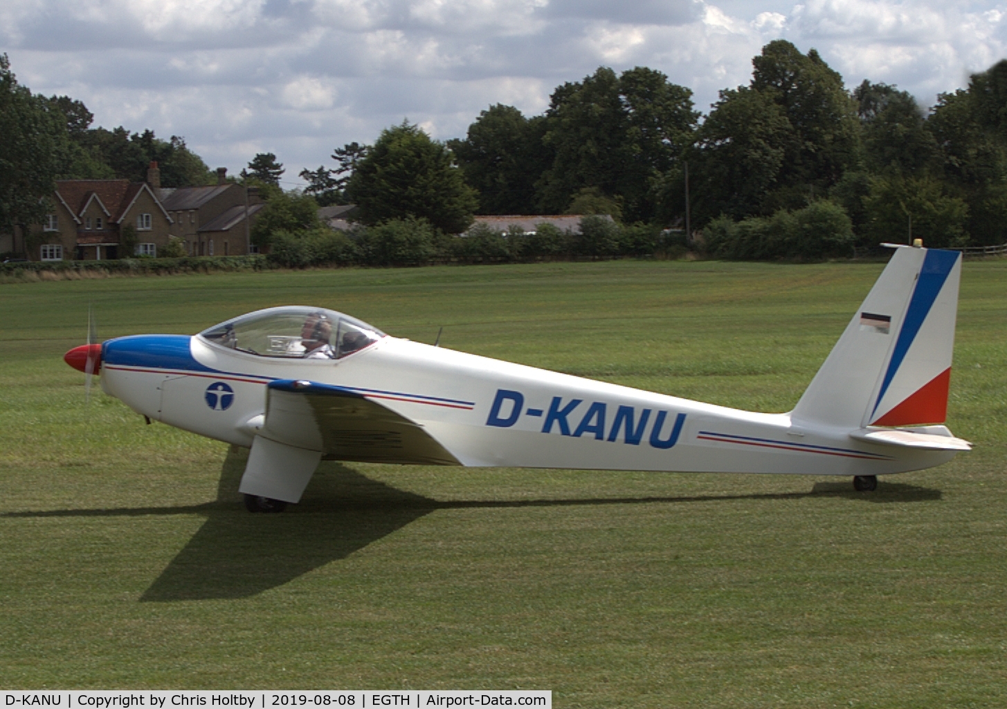 D-KANU, Schleicher ASK-16 C/N 16023, Landed during the Gathering of Moths Day 2019 at Old Warden (regular visitor to this annual event)