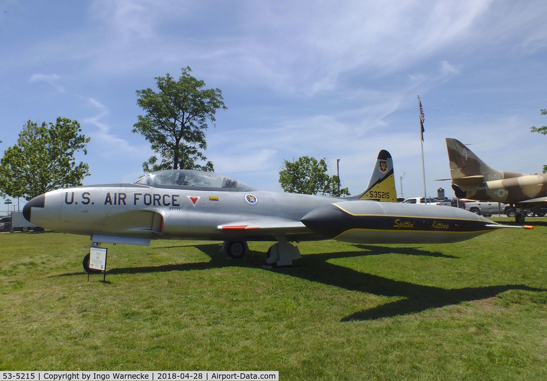 53-5215, 1953 Lockheed T-33A Shooting Star C/N 580-8554, Lockheed T-33A at the Fort Worth Aviation Museum, Fort Worth TX