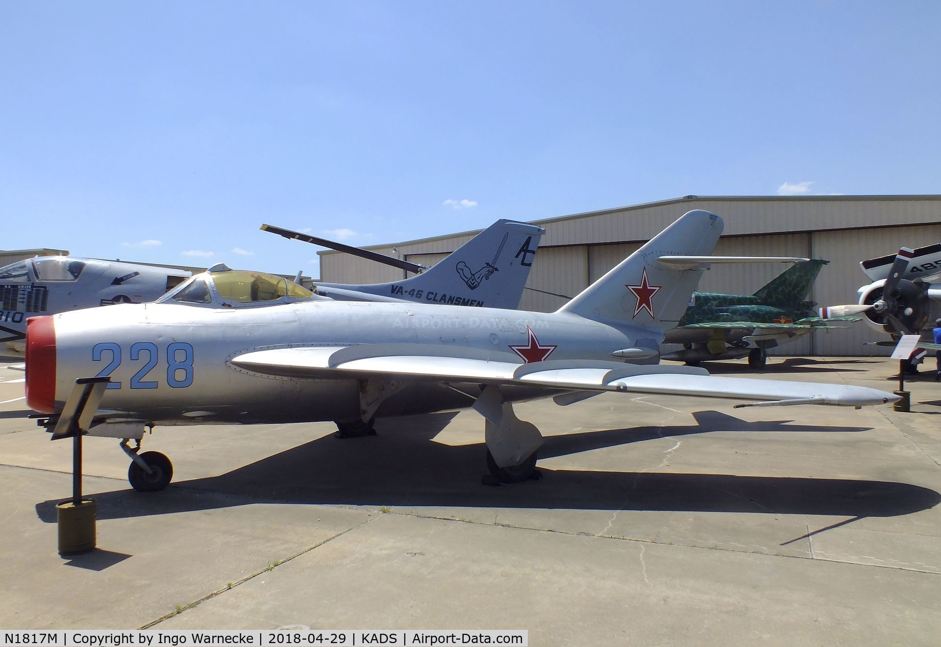 N1817M, PZL-Mielec Lim-5 (MiG-17F) C/N 1C1228, PZL-Mielec Lim-5 (MiG-17F) FRESCO-C at the Cavanaugh Flight Museum, Addison TX