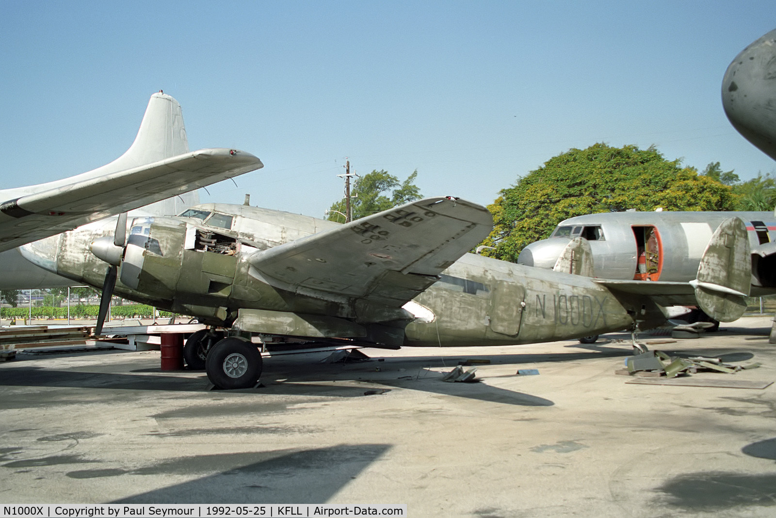N1000X, Lockheed B-34 C/N 137-4688, In store at Fort Lauderdale International, FL. Originally USAAF 41-38032. Later moved to Sanford, FL for preservation.