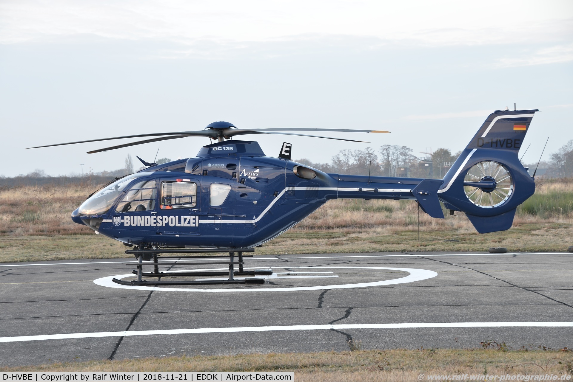 D-HVBE, 2000 Eurocopter EC-135T-2 C/N 0152, Eurocopter EC-135 T2 - BPO Bundespolizei - 0152 - D-HVBE - 21.11.2018 - CGN