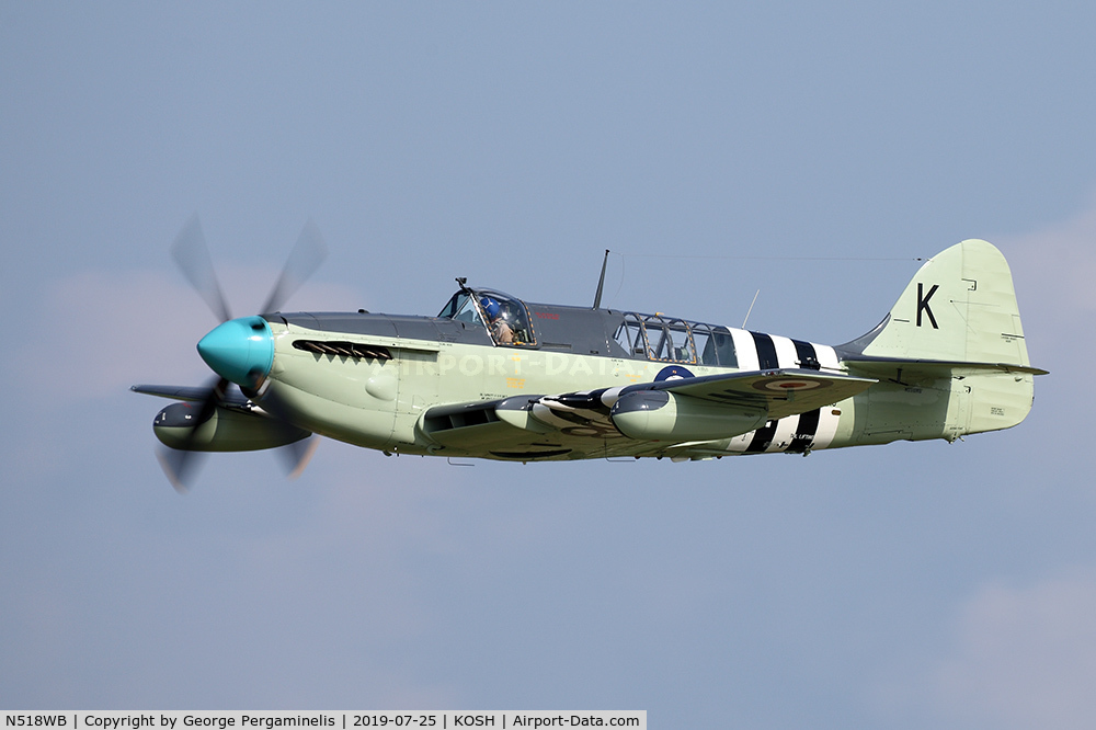 N518WB, 1950 Fairey Firefly AS.6 C/N F.8646, Performing in the daily airshow.