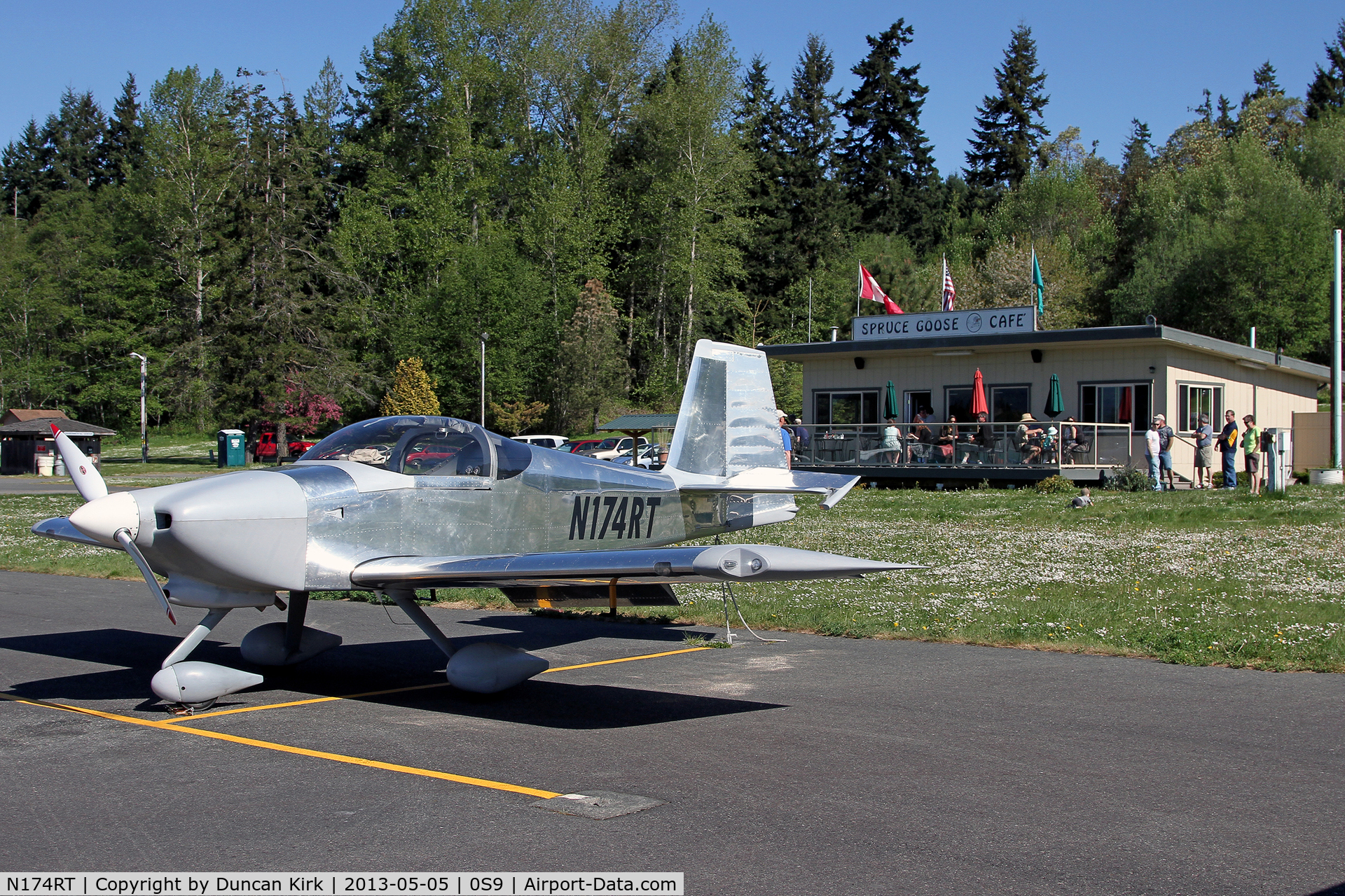 N174RT, Vans RV-7A C/N 73315, The convenient and recommended Spruce Goose cafe at Port Townsend