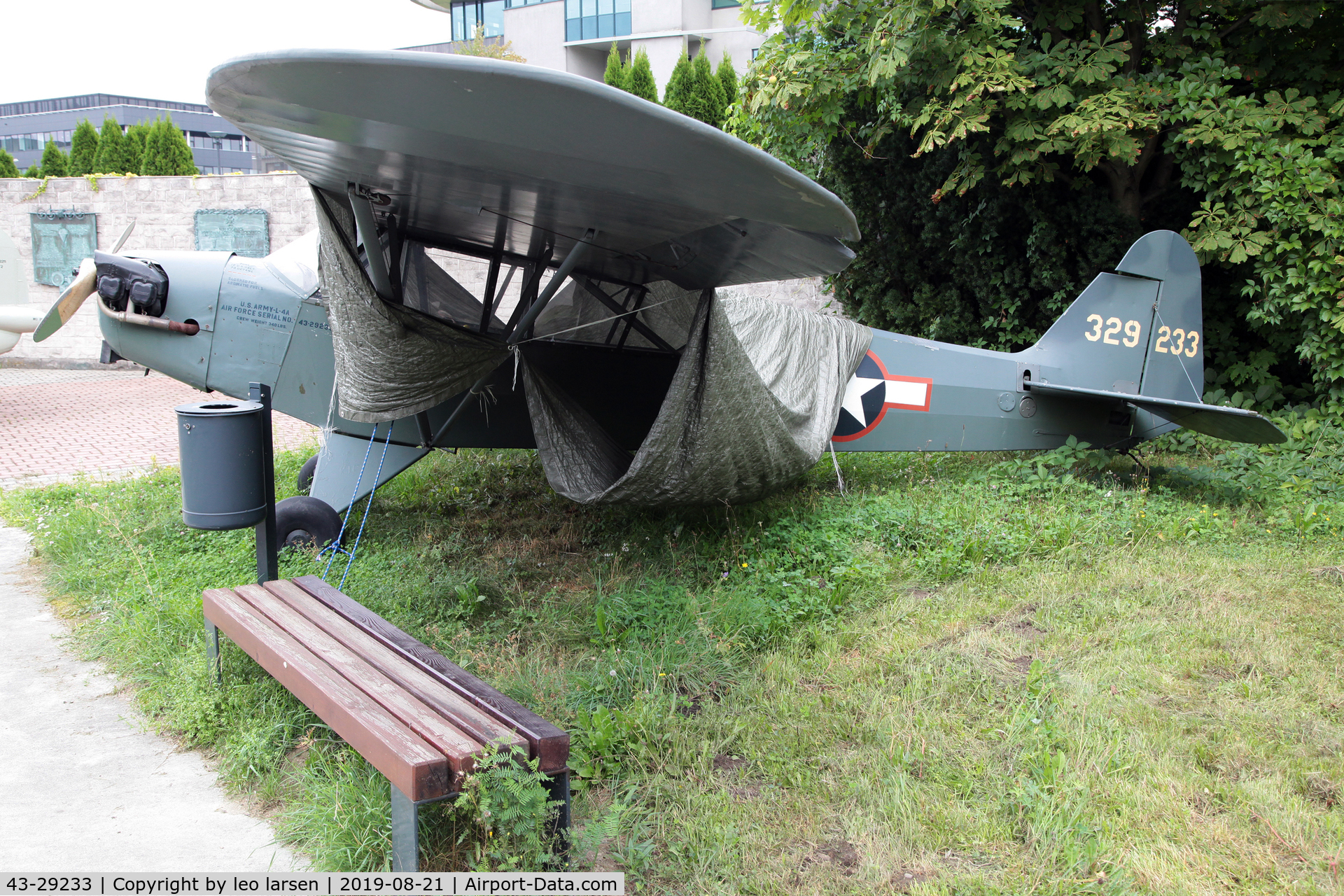 43-29233, 1943 Piper L-4H Grasshopper (J3C-65D) C/N 10524, Polish Aviation Museum Krakow 21.8.2019.ex SP-AFP