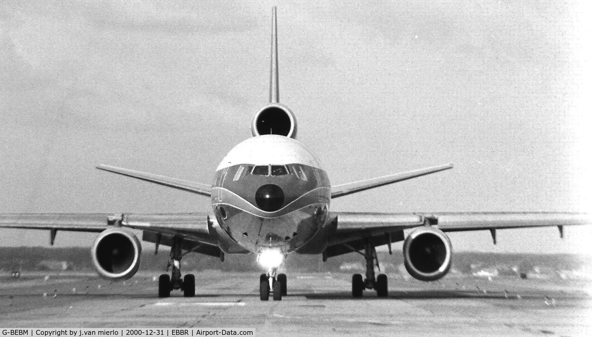 G-BEBM, 1975 McDonnell Douglas DC-10-30F C/N 46921, Taxiing towards t/o rwy 02 Brussels