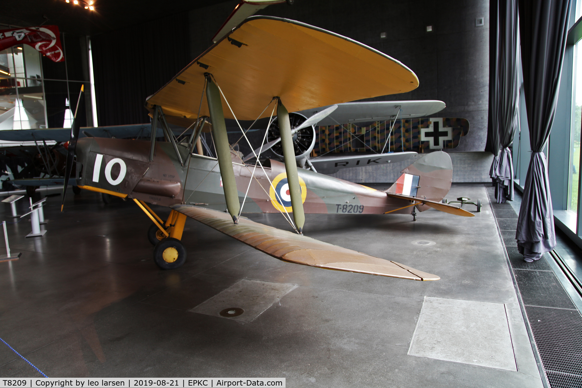 T8209, De Havilland DH-82A Tiger Moth II C/N BW08905, Polish Aviation Museum Krakow 21.8.2019