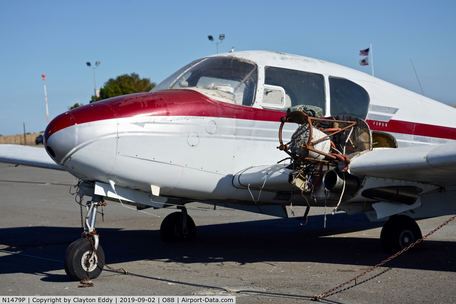 N1479P, 1956 Piper PA-23-150 Apache Apache C/N 23-546, Rio Vista Airport California 2019.