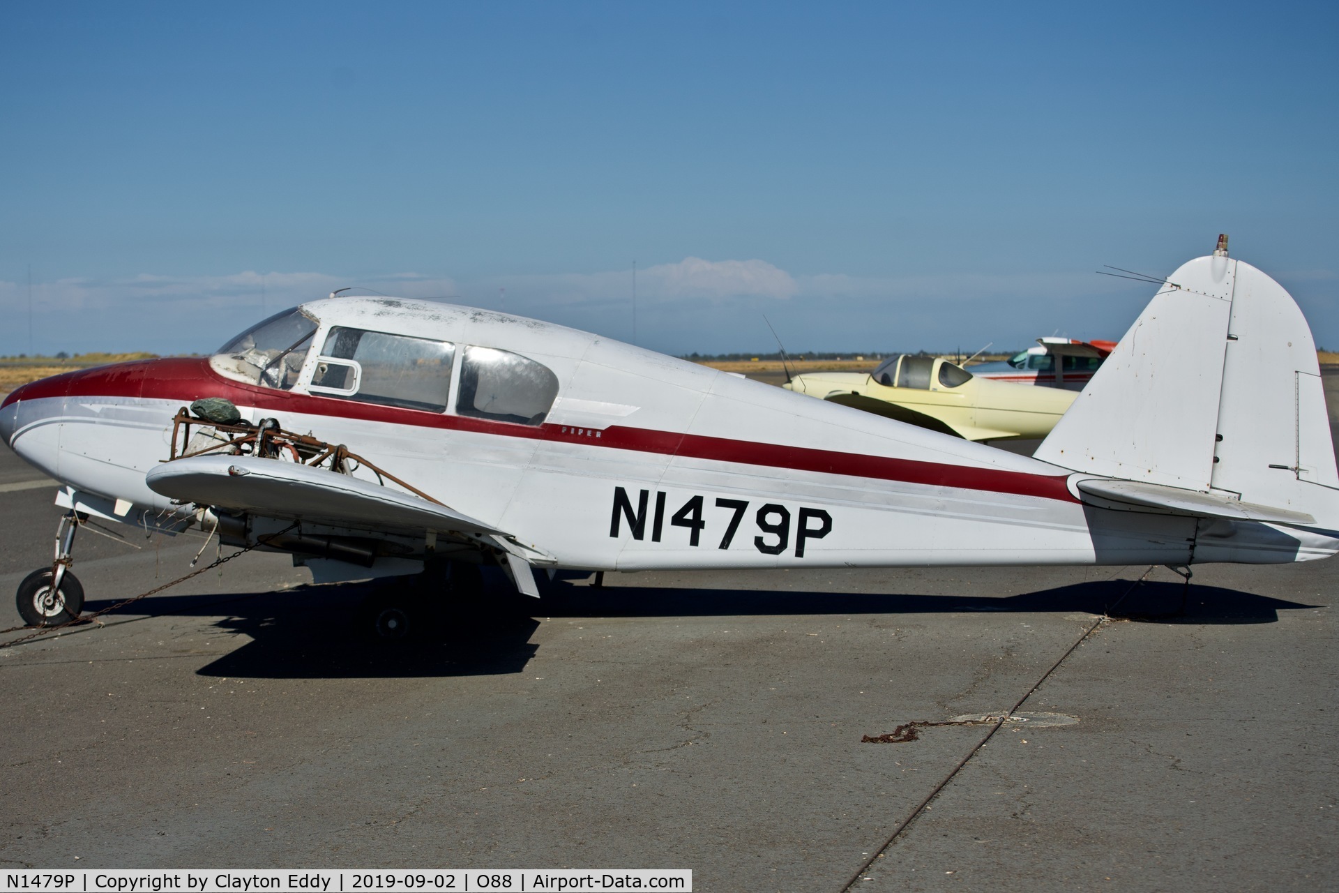 N1479P, 1956 Piper PA-23-150 Apache Apache C/N 23-546, Rio Vista Airport California 2019.