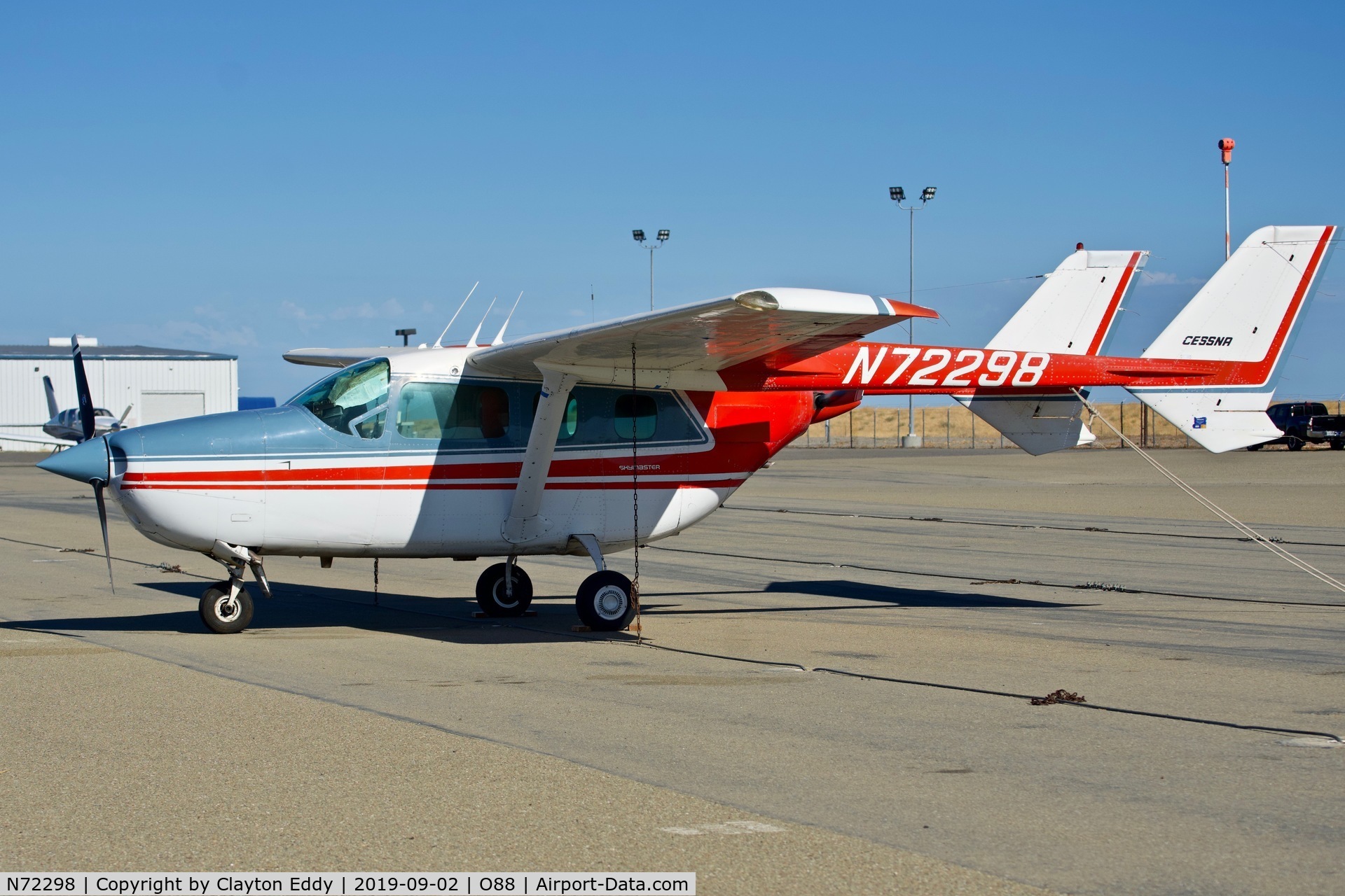 N72298, 1973 Cessna 337G Super Skymaster C/N 33701556, Rio Vista Airport California 2019.
