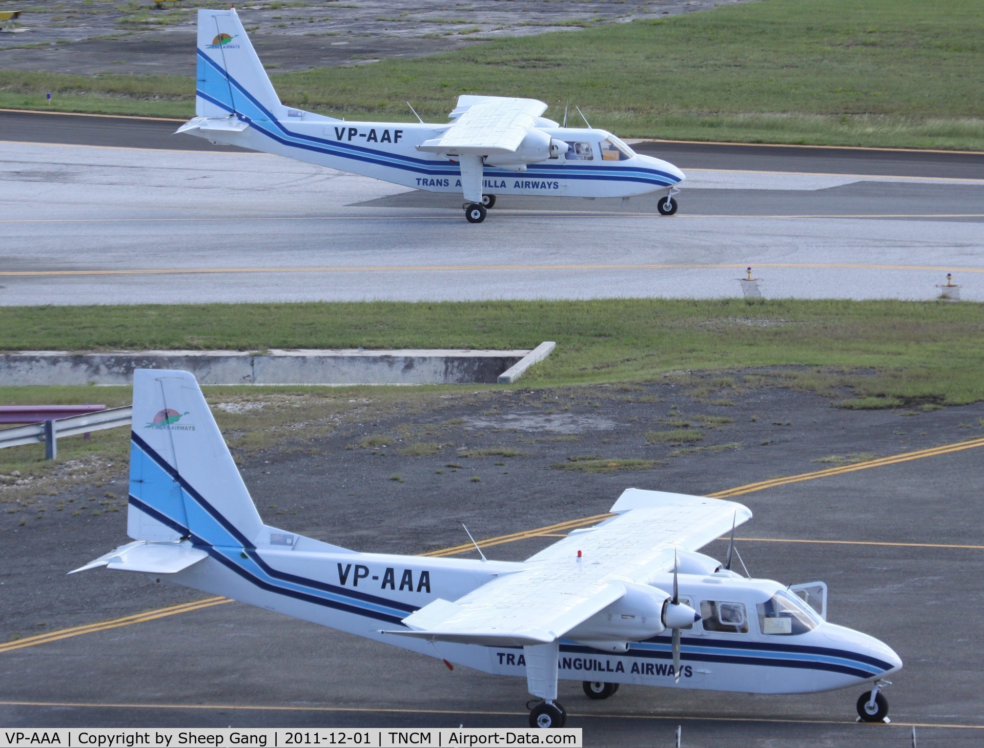 VP-AAA, 1974 Britten-Norman BN-2A-21 Islander C/N 382, VP-AAA /VP-AAF at TNCM