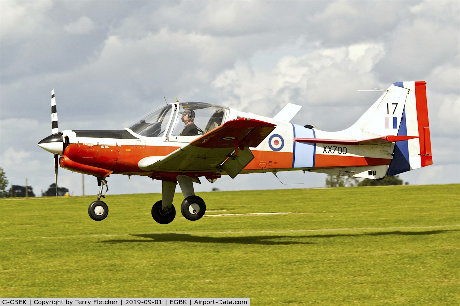 G-CBEK, 1975 Scottish Aviation Bulldog T.1 C/N BH120/349, At Sywell