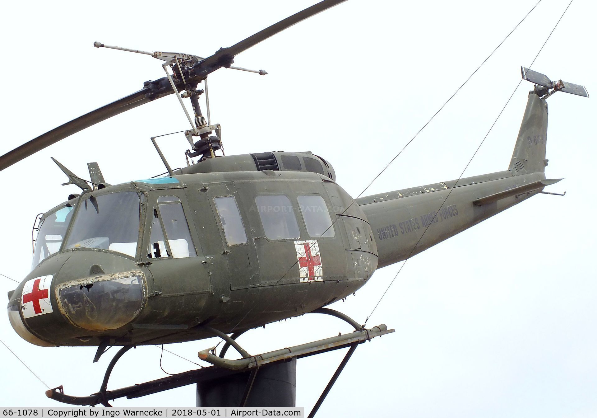 66-1078, 1966 Bell UH-1H Iroquois C/N 5561, Bell UH-1H Iroquois at the Vietnam Memorial, Big Spring TX