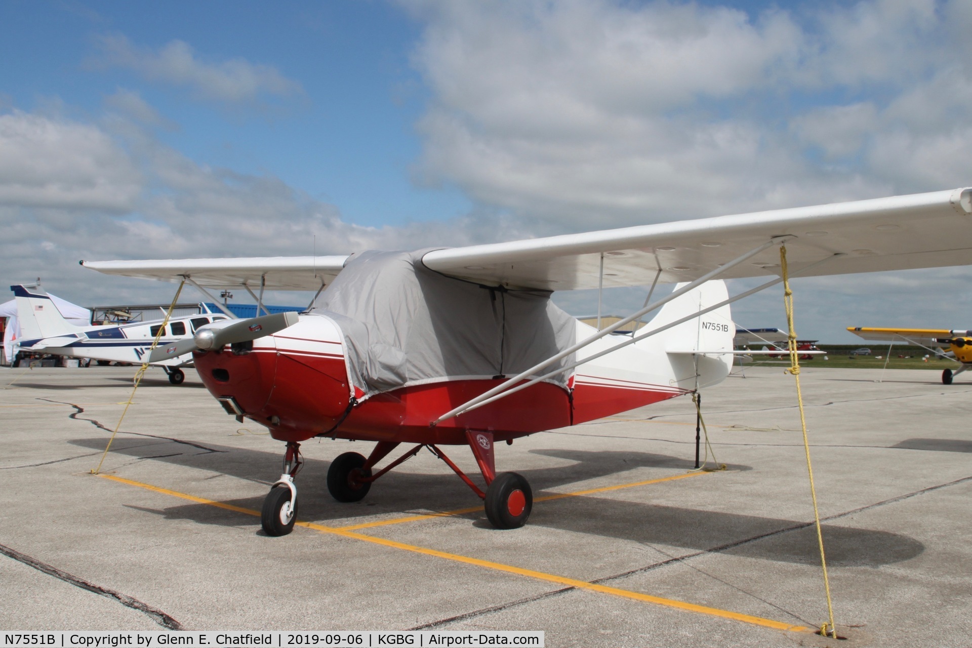 N7551B, 1957 Champion 7FC C/N 7FC-53, Found on the ramp