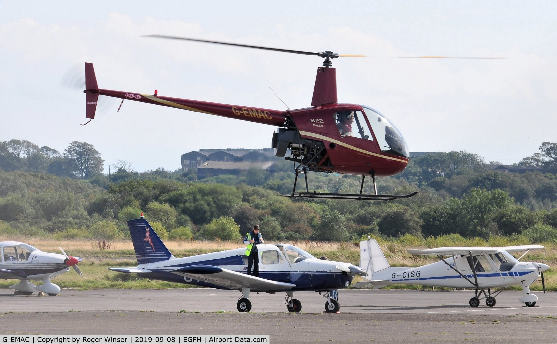 G-EMAC, 2001 Robinson R22 Beta II C/N 3234, Resident R.22 helicopter operated by HeliAir Wales.