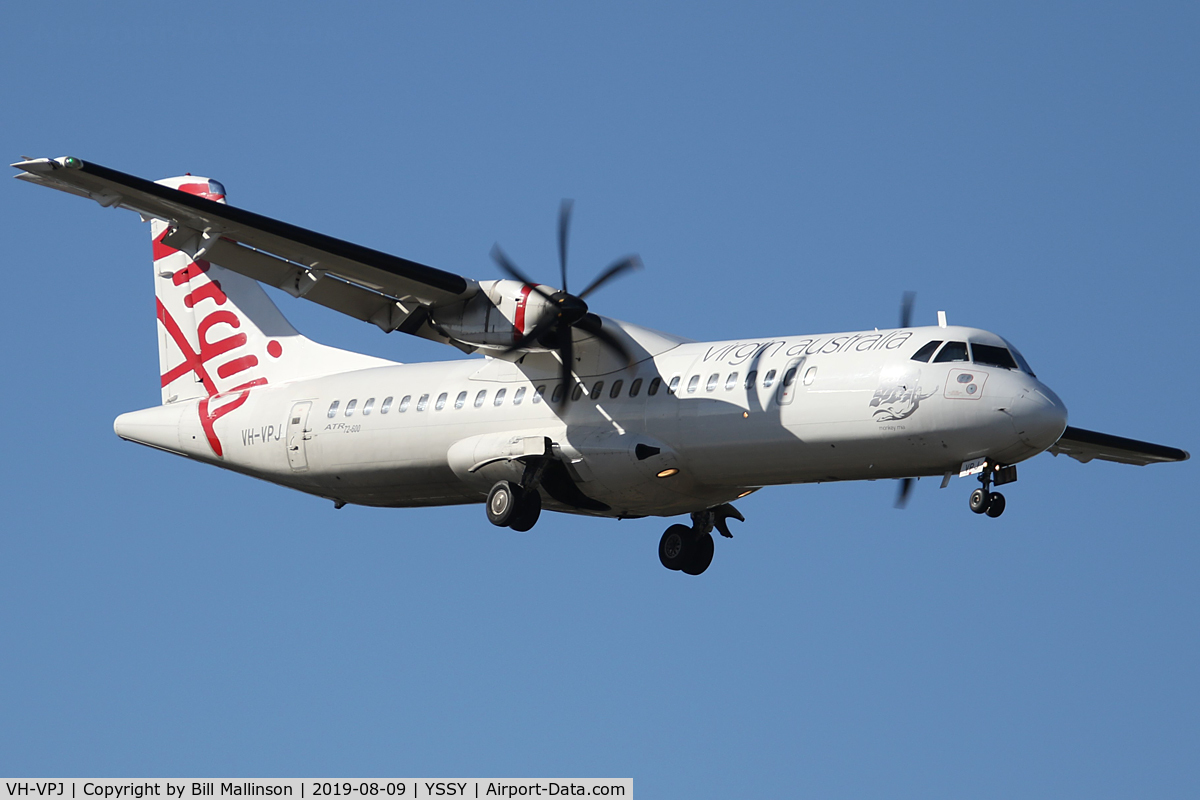 VH-VPJ, 2014 ATR 72-212A C/N 1169, finals to 2-5