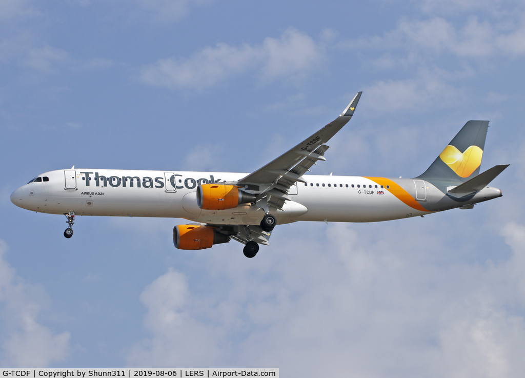 G-TCDF, 2014 Airbus A321-211 C/N 6114, Landing rwy 25...