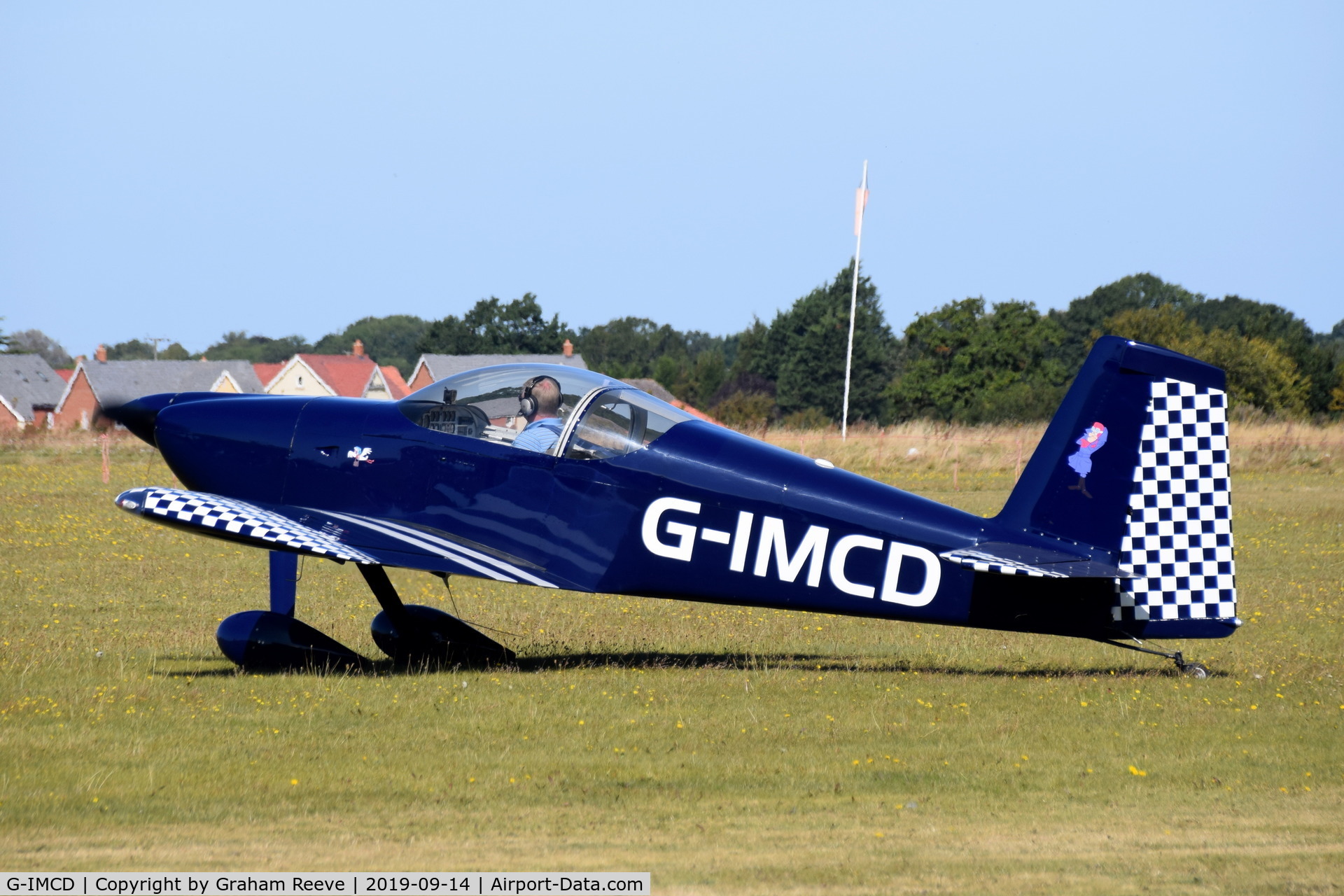 G-IMCD, 2005 Vans RV-7 C/N PFA 323-13965, just landed at, Bury St Edmunds, Rougham Airfield, UK.