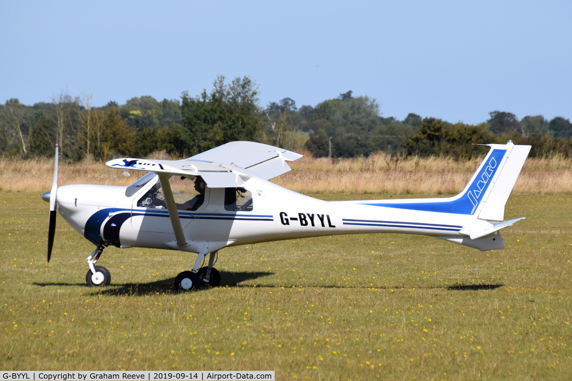 G-BYYL, 2000 Jabiru UL-450 C/N PFA 274A-13480, Just landed at, Bury St Edmunds, Rougham Airfield, UK.