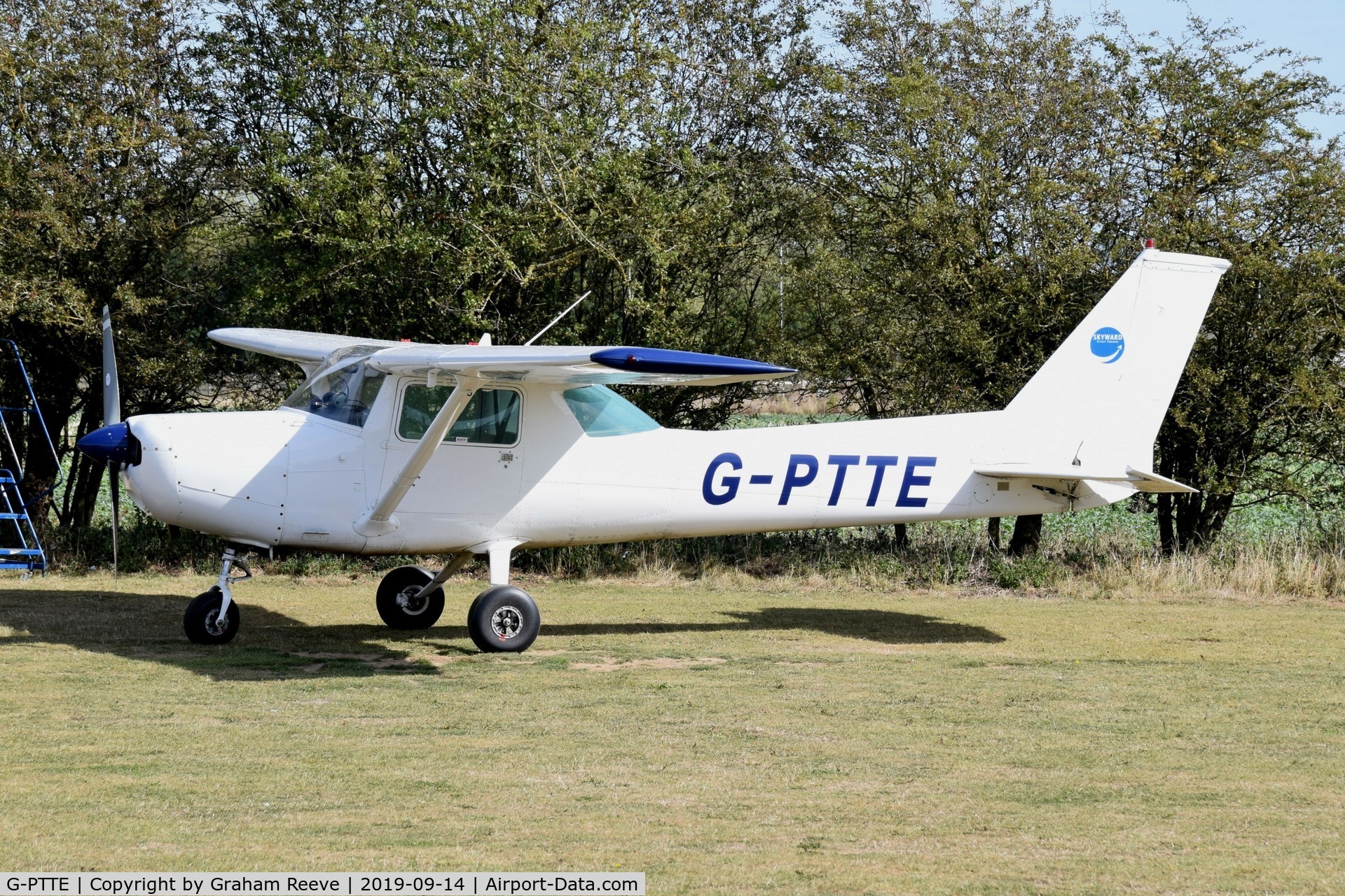 G-PTTE, 1978 Cessna 152 C/N 152-82516, Parked at, Bury St Edmunds, Rougham Airfield, UK.