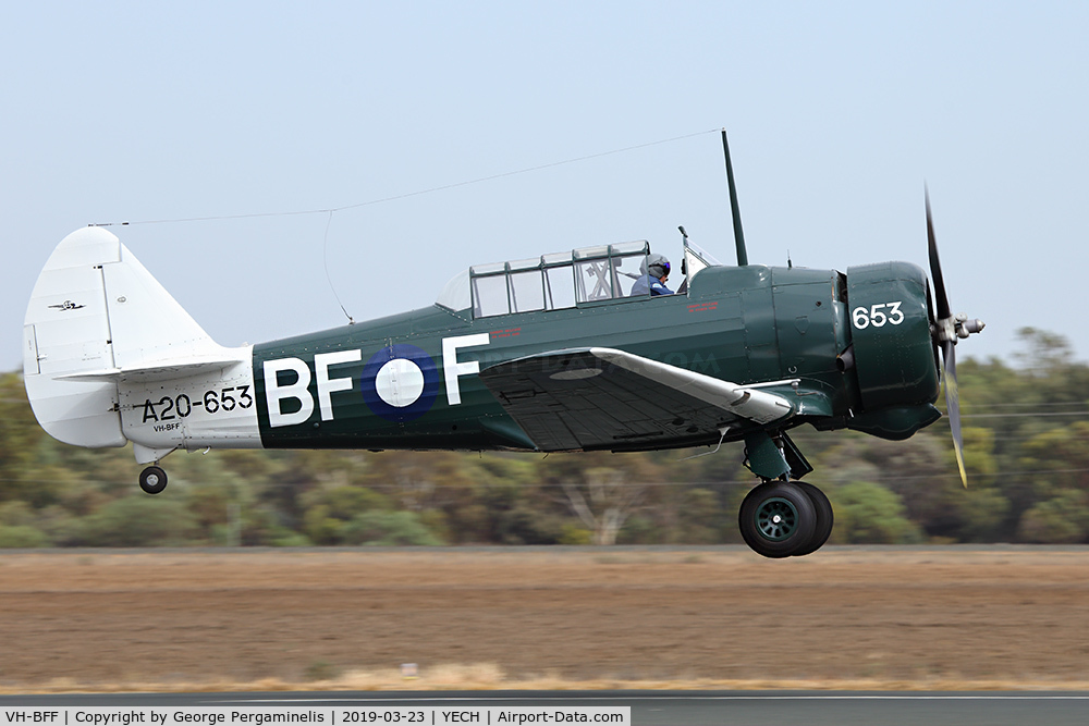 VH-BFF, 1944 Commonwealth CA-16 Wirraway Mk.3 C/N 1105, Antique Aeroplane Assn of Australia National Fly-in.