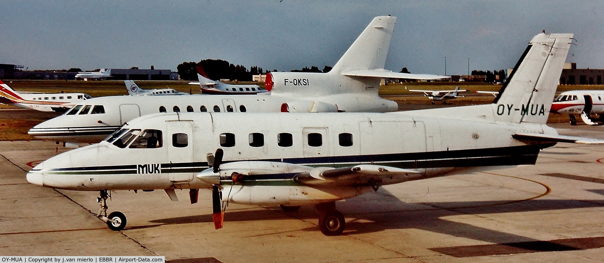 OY-MUA, 1980 Embraer EMB-110P1 Bandeirante C/N 110263, Brussels G.A.T.