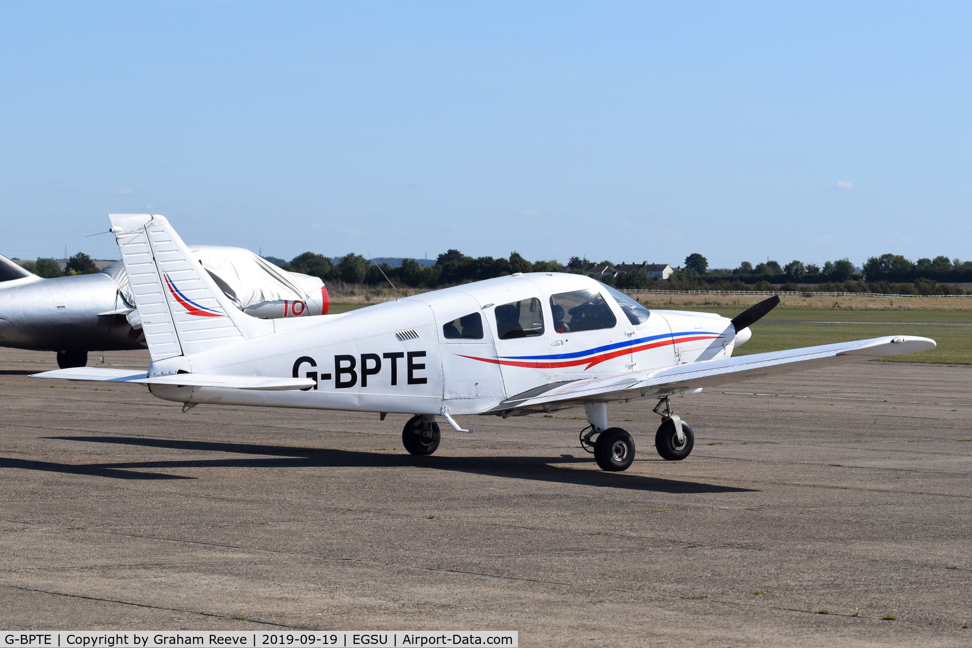 G-BPTE, 1976 Piper PA-28-181 Cherokee Archer II C/N 28-7690178, Parked at Duxford.