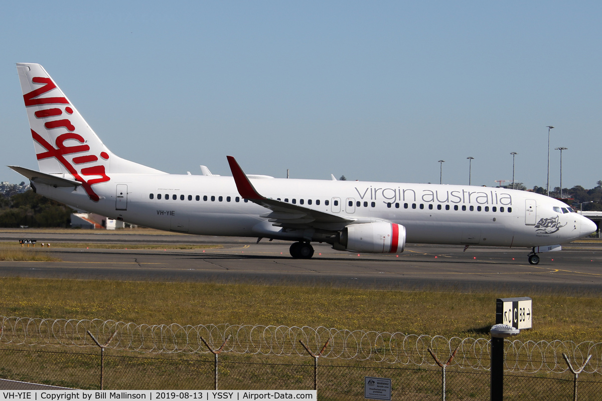 VH-YIE, 2011 Boeing 737-8FE C/N 38708, taxi from 1-6L