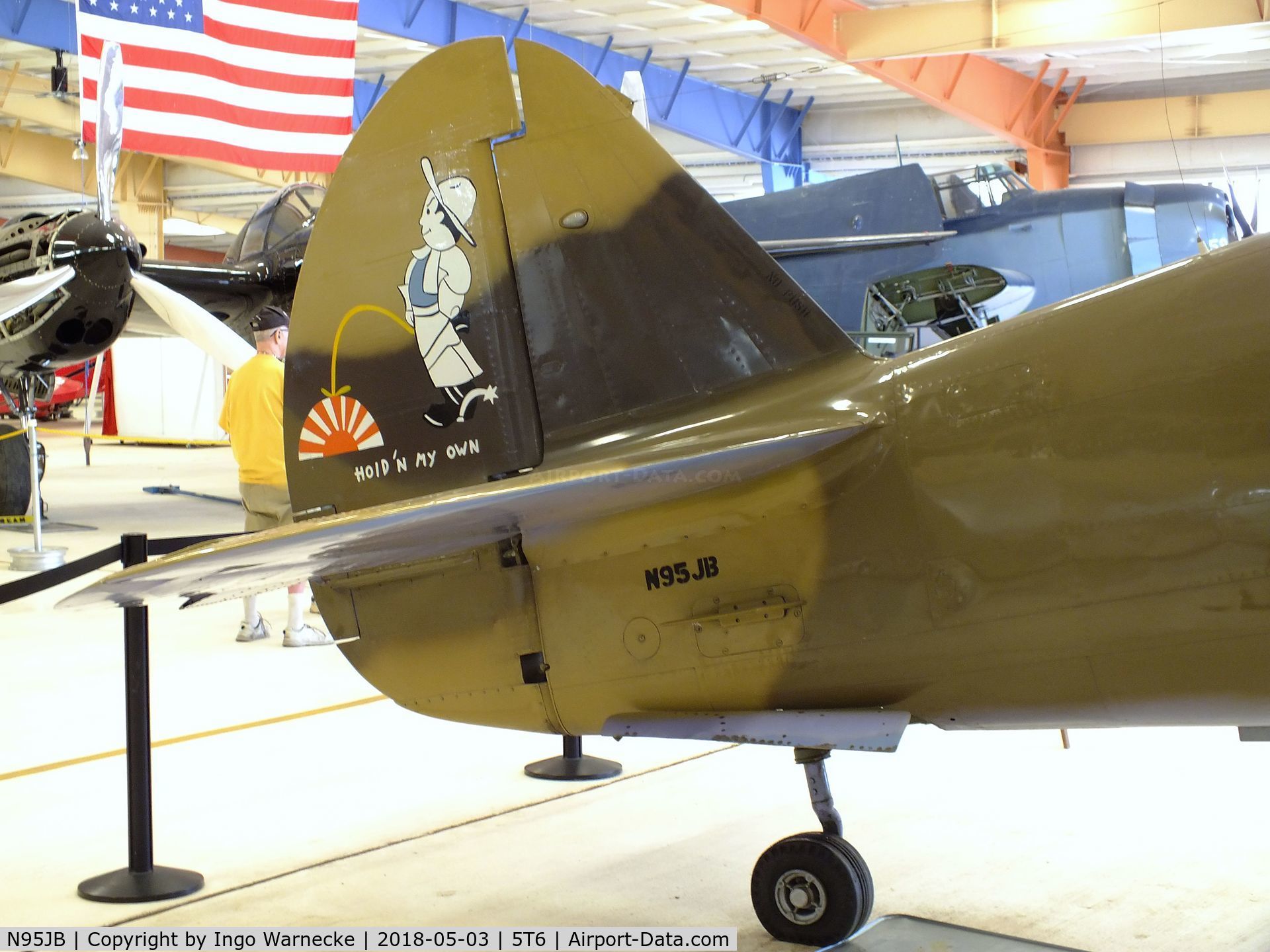 N95JB, 1941 Curtiss P-40E C/N 18796, Curtiss P-40E Warhawk at the War Eagles Air Museum, Santa Teresa NM
