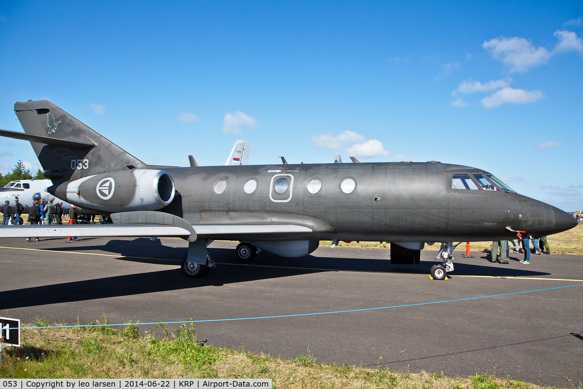 053, 1966 Dassault Falcon (Mystere) 20ECM C/N 053, Karup Air Show 22.6.2014