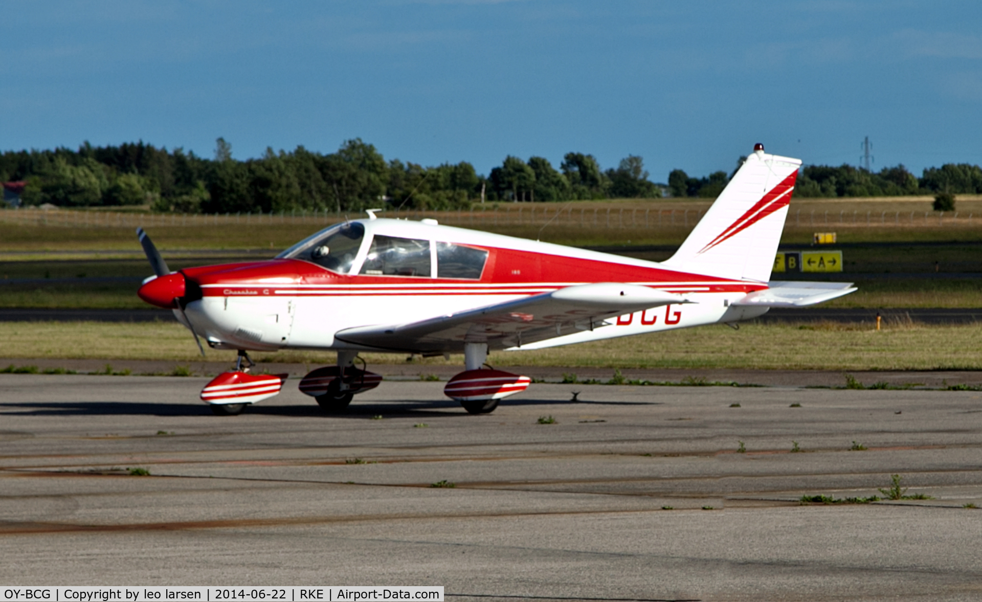 OY-BCG, 1967 Piper PA-28-180 Cherokee C/N 28-3966, Roskilde 22.6.2014