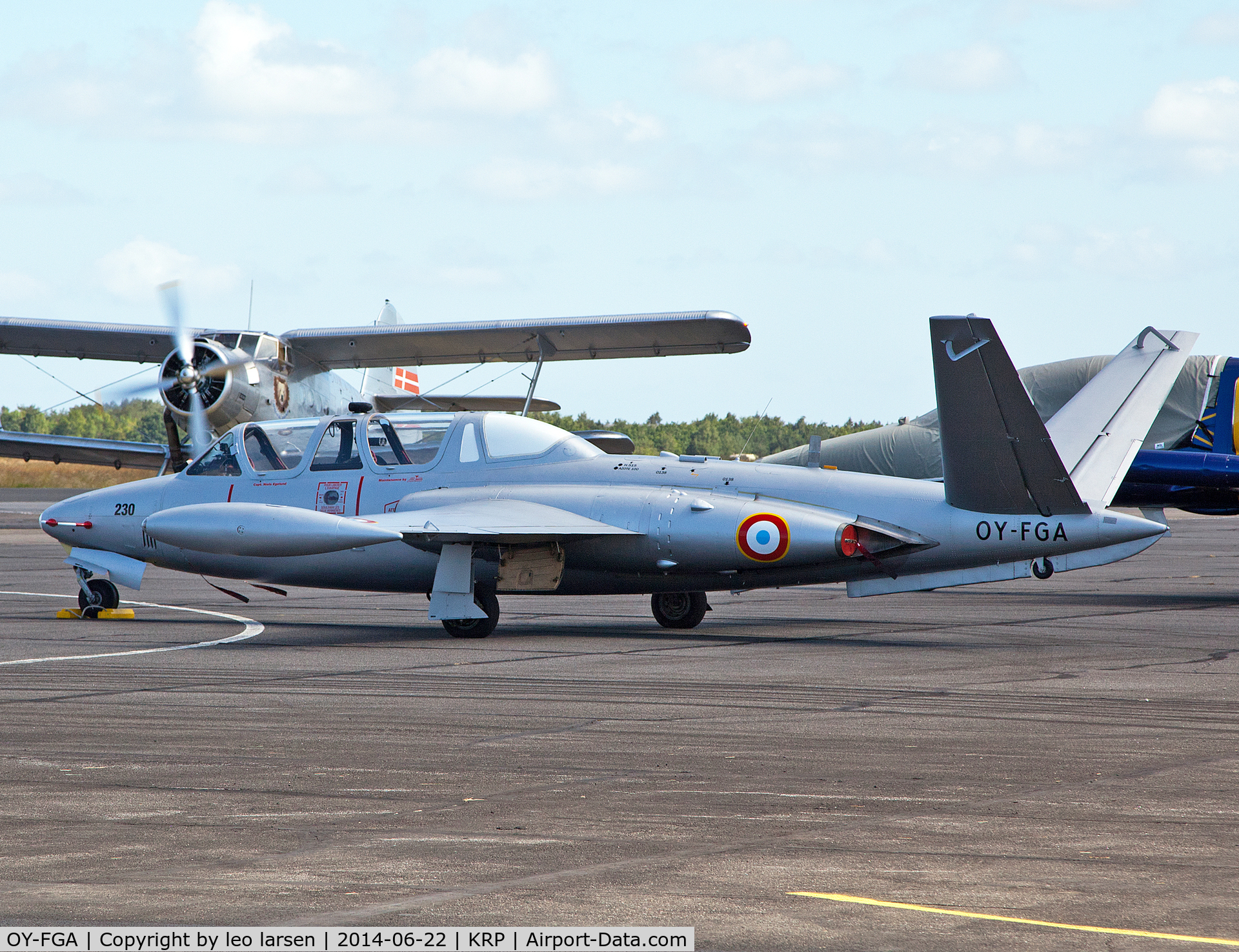 OY-FGA, 1959 Fouga CM-170R Magister C/N 230, Karup Air Show 22.6.2014