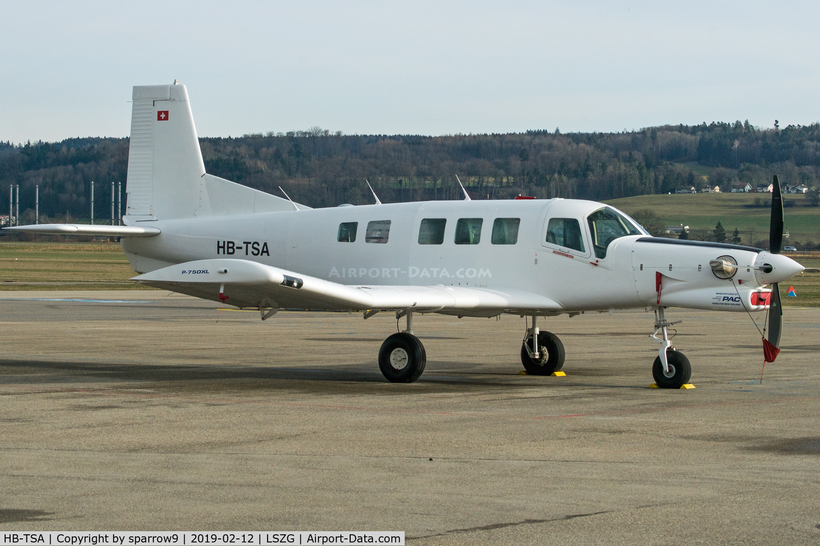 HB-TSA, 2009 Pacific Aerospace 750XL C/N 152, At Grenchen. Used for para-dropping at Beromuenster.