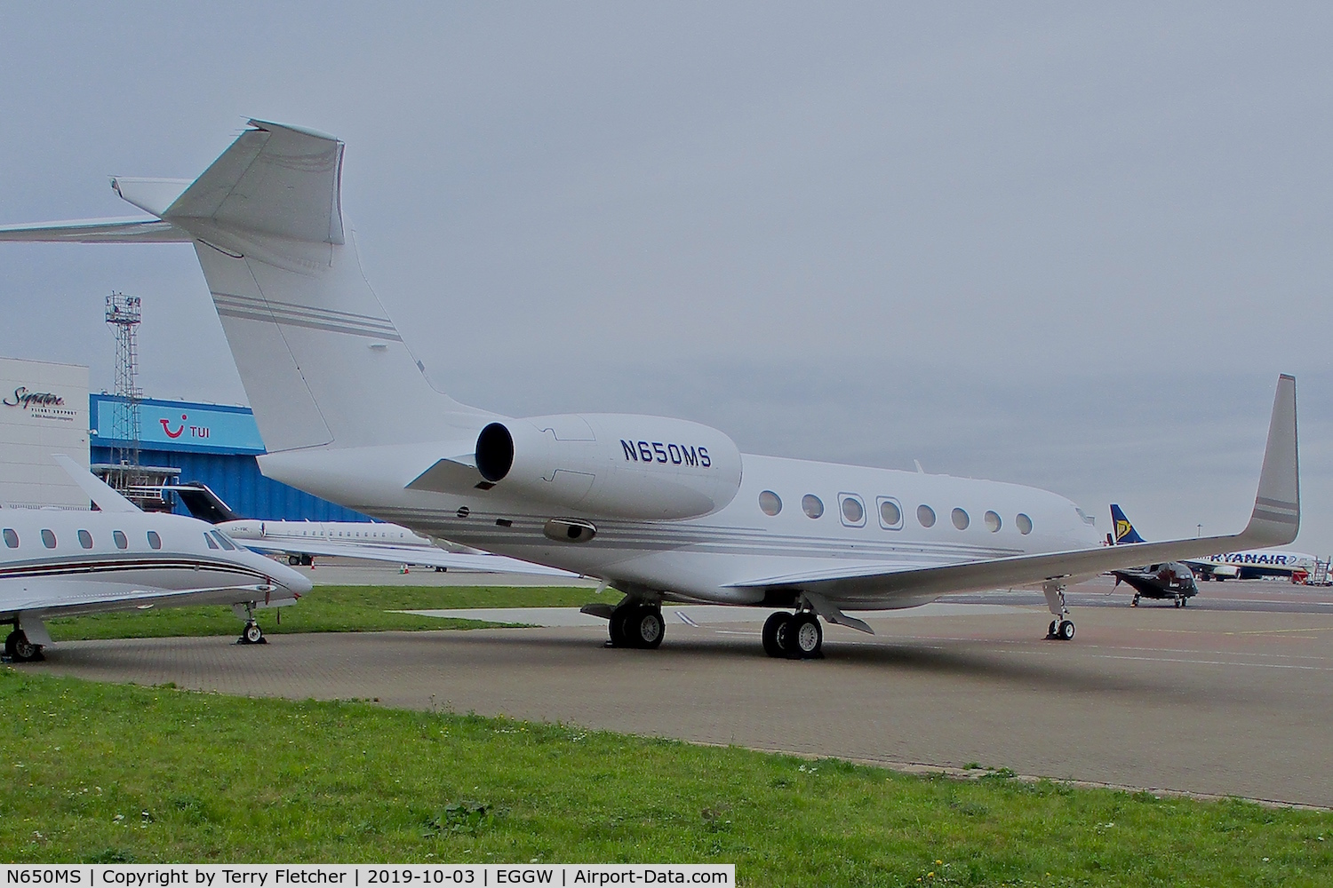 N650MS, 2013 Gulfstream Aerospace G650 (G-VI) C/N 6053, At Luton