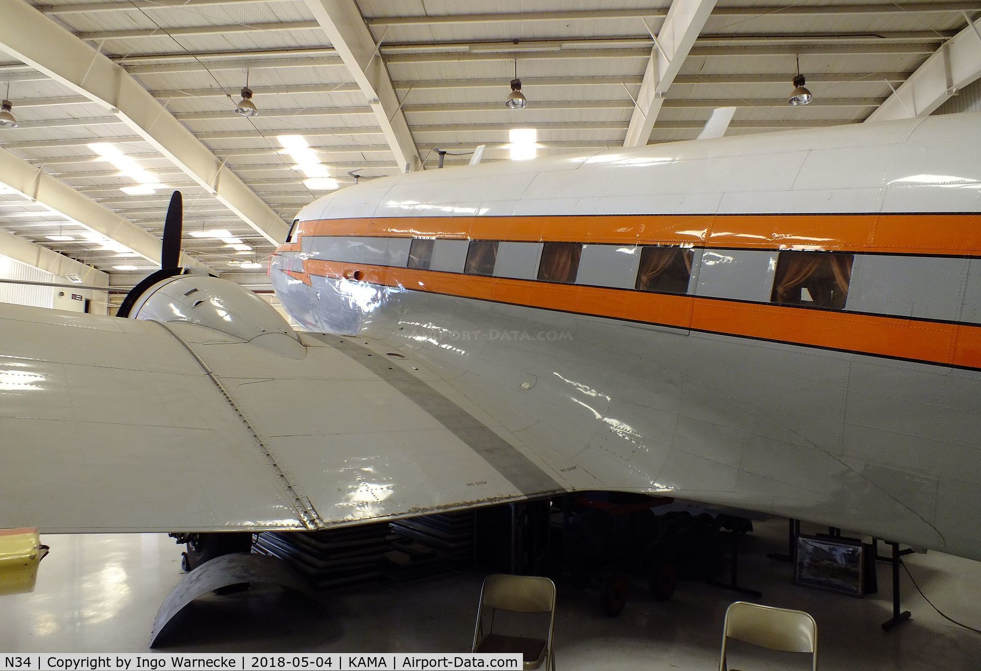 N34, 1945 Douglas R4D-7 C/N 33359, Douglas DC-3C (formerly Federal Airways Flight Inspection) at the Texas Air & Space Museum, Amarillo TX