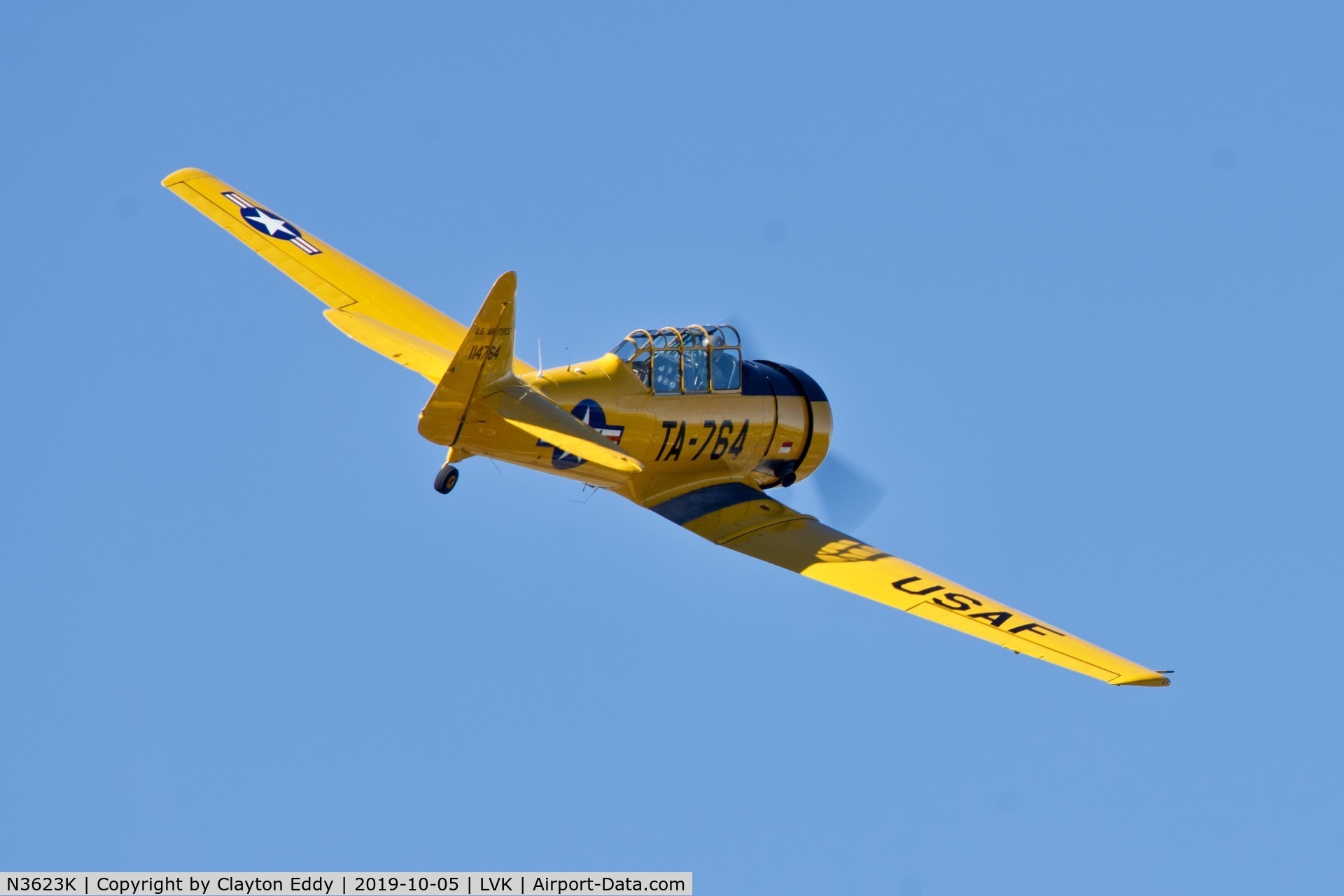 N3623K, North American T-6G Texan C/N 168-472, Livermore airport airshow 2019.