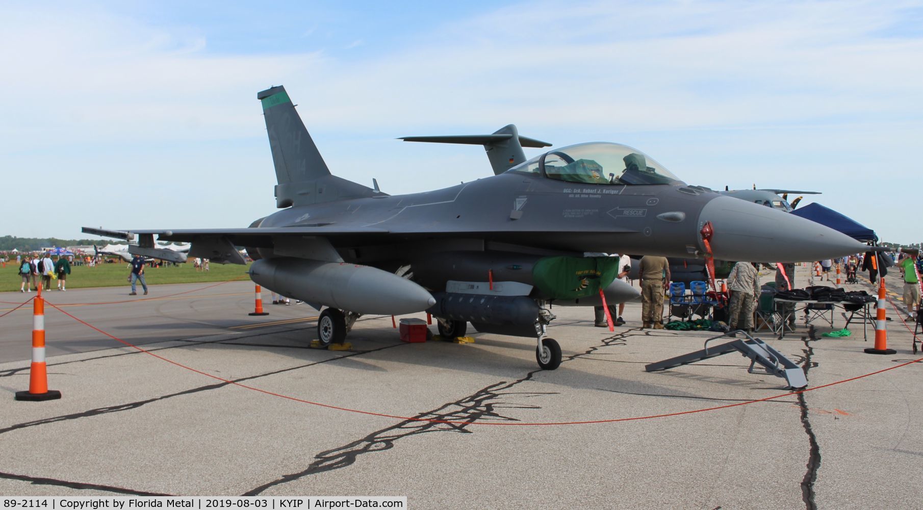 89-2114, 1989 General Dynamics F-16C C/N 1C-267, Thunder Over Michigan 2019