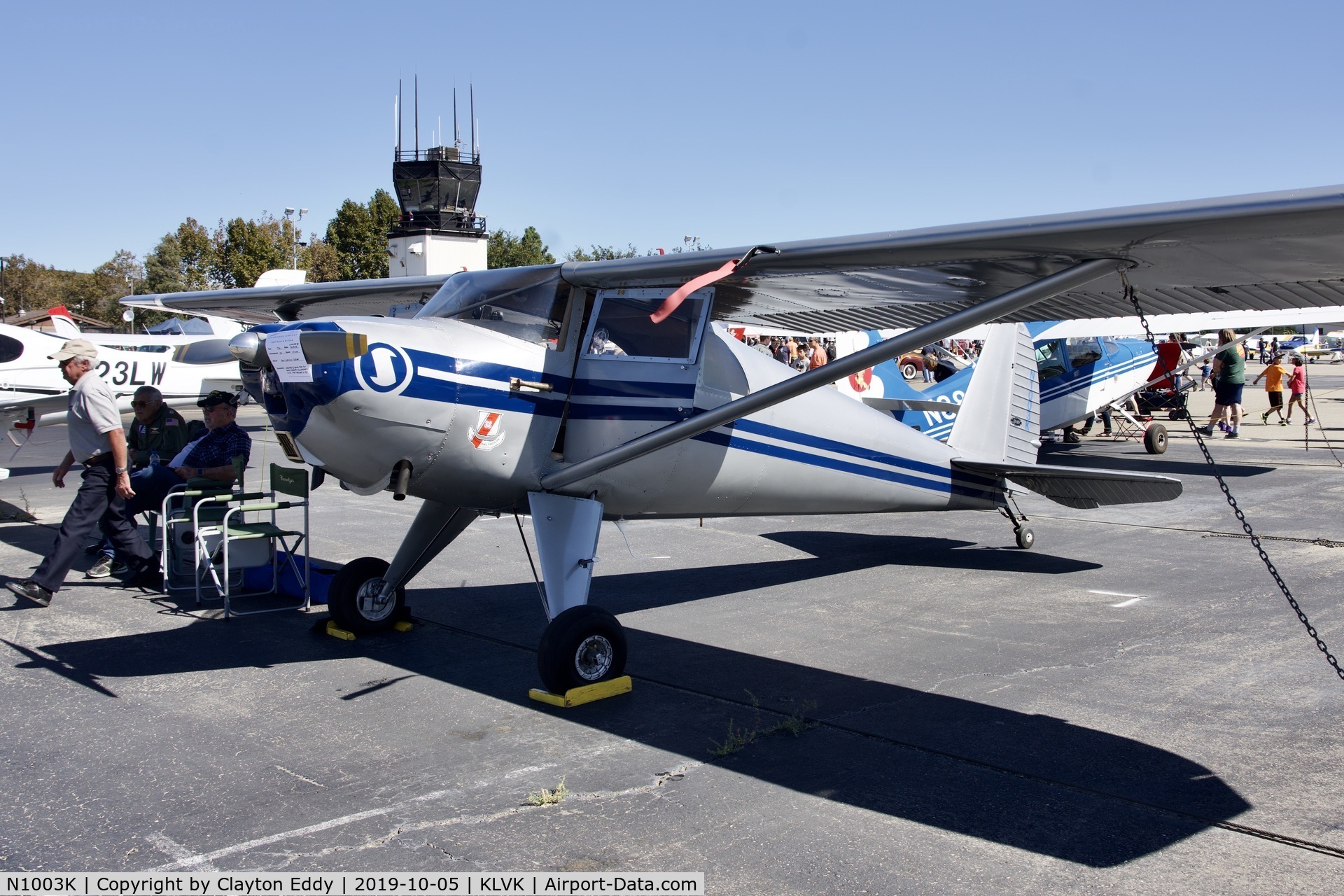 N1003K, 1946 Luscombe 8E Silvaire C/N 3730, Livermore airport airshow 2019.