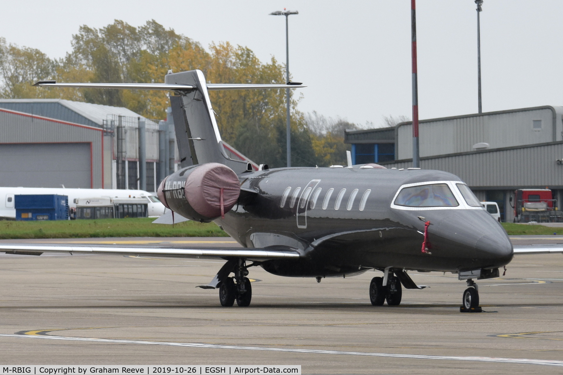M-RBIG, 2005 Learjet 45 C/N 45-280, Parked at Norwich.