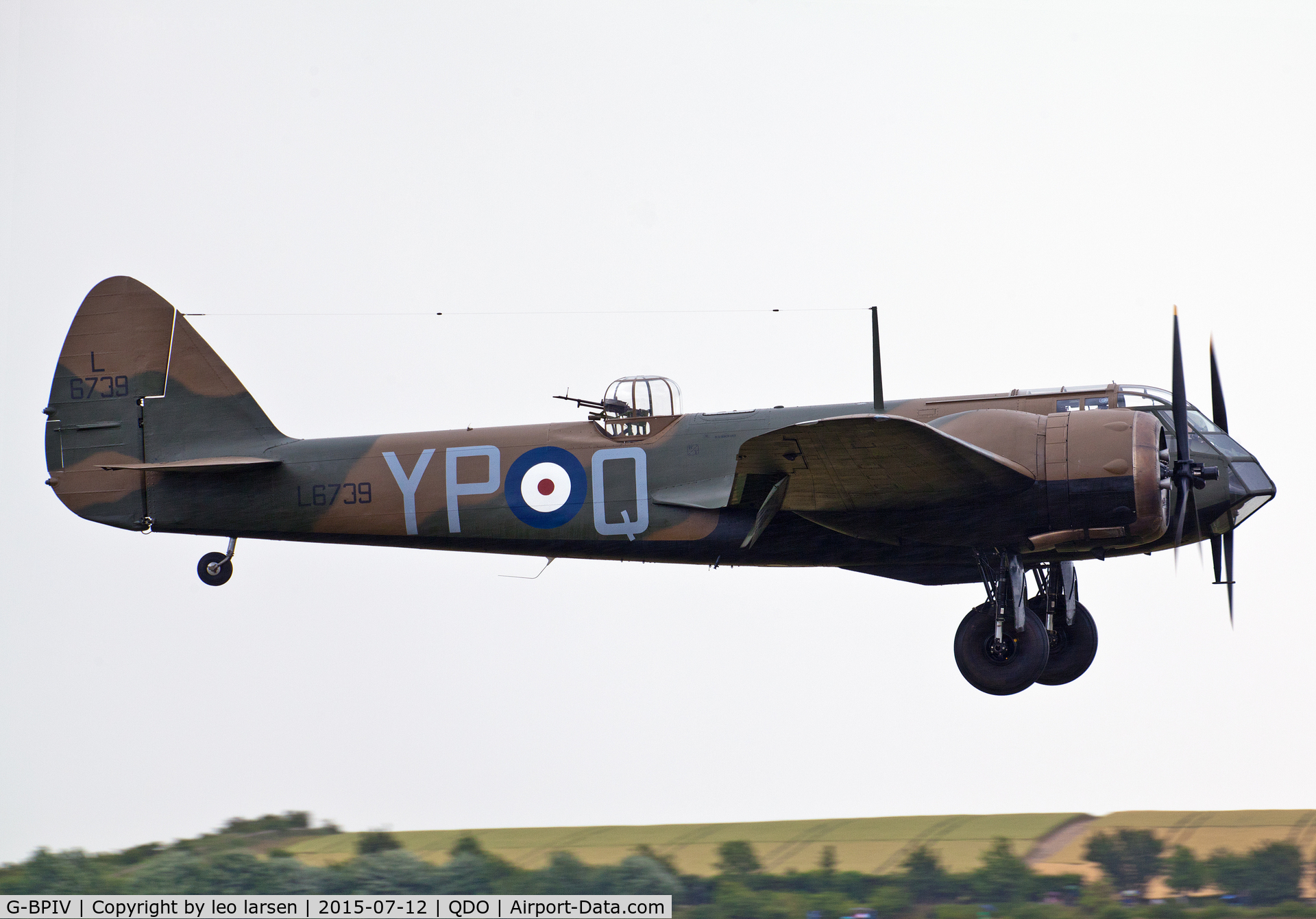 G-BPIV, 1943 Bristol 149 Bolingbroke Mk.IVT C/N 10201, Duxford 12.7.2015