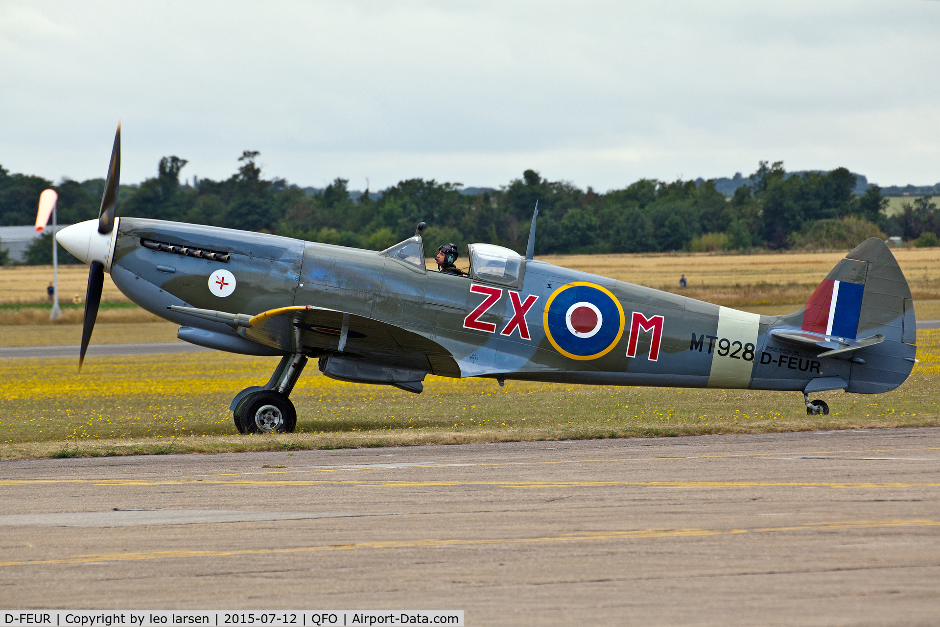 D-FEUR, 1944 Supermarine 359 Spitfire HF.VIIIc C/N 6S/583793, Duxford 12.7.2015