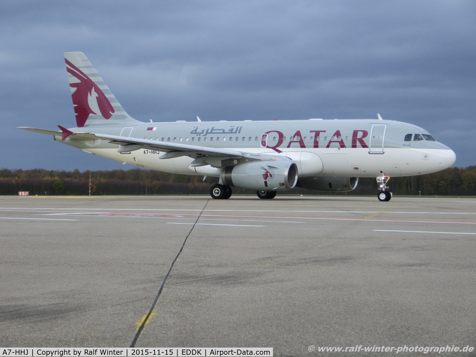 A7-HHJ, 2000 Airbus A319-133XCJ C/N 1335, Airbus A319-133X - QAF Qatar Amiri Flight 'Al Rayan' - 1335 - A7-HHJ - 15.11.2015 - CGN
