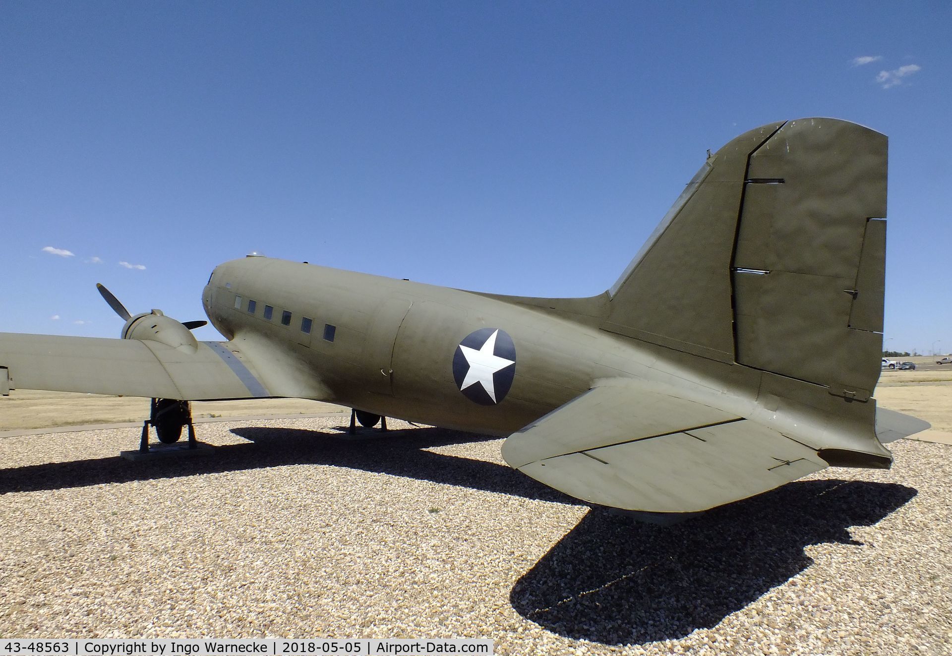 43-48563, 1944 Douglas DC3C (C-47B) C/N 14379, Douglas C-47 outside the Silent Wings Museum, Lubbock TX