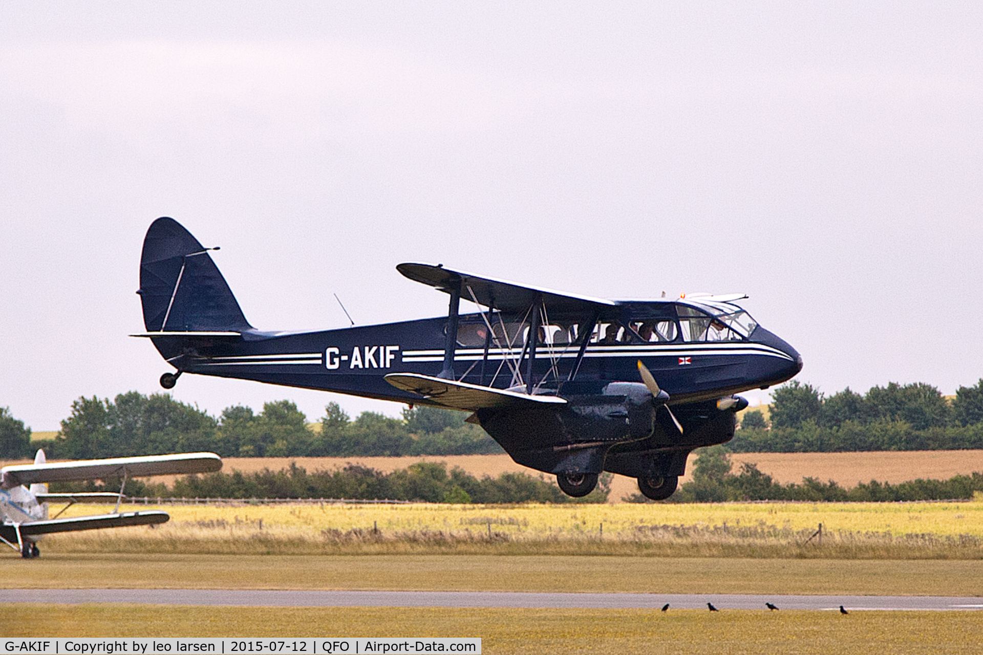 G-AKIF, 1944 De Havilland DH-89A Dominie/Dragon Rapide C/N 6838, Duxford 12.7.2015