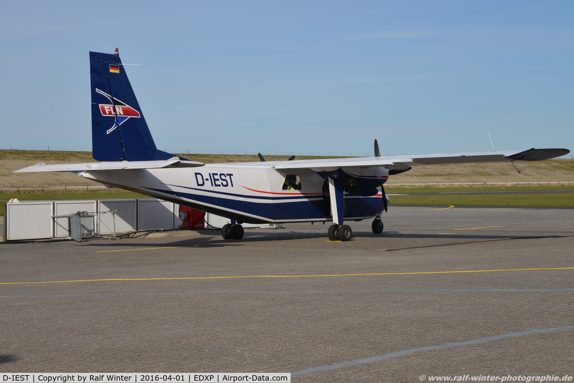 D-IEST, 1991 Pilatus Britten-Norman BN-2B-26 Islander C/N 2253, Britten-Normann BN-2B-26 Islander - LFH Luftverkehr Friesland Harle - 2253 - D-IEST - 01.04.2016 - EDXP