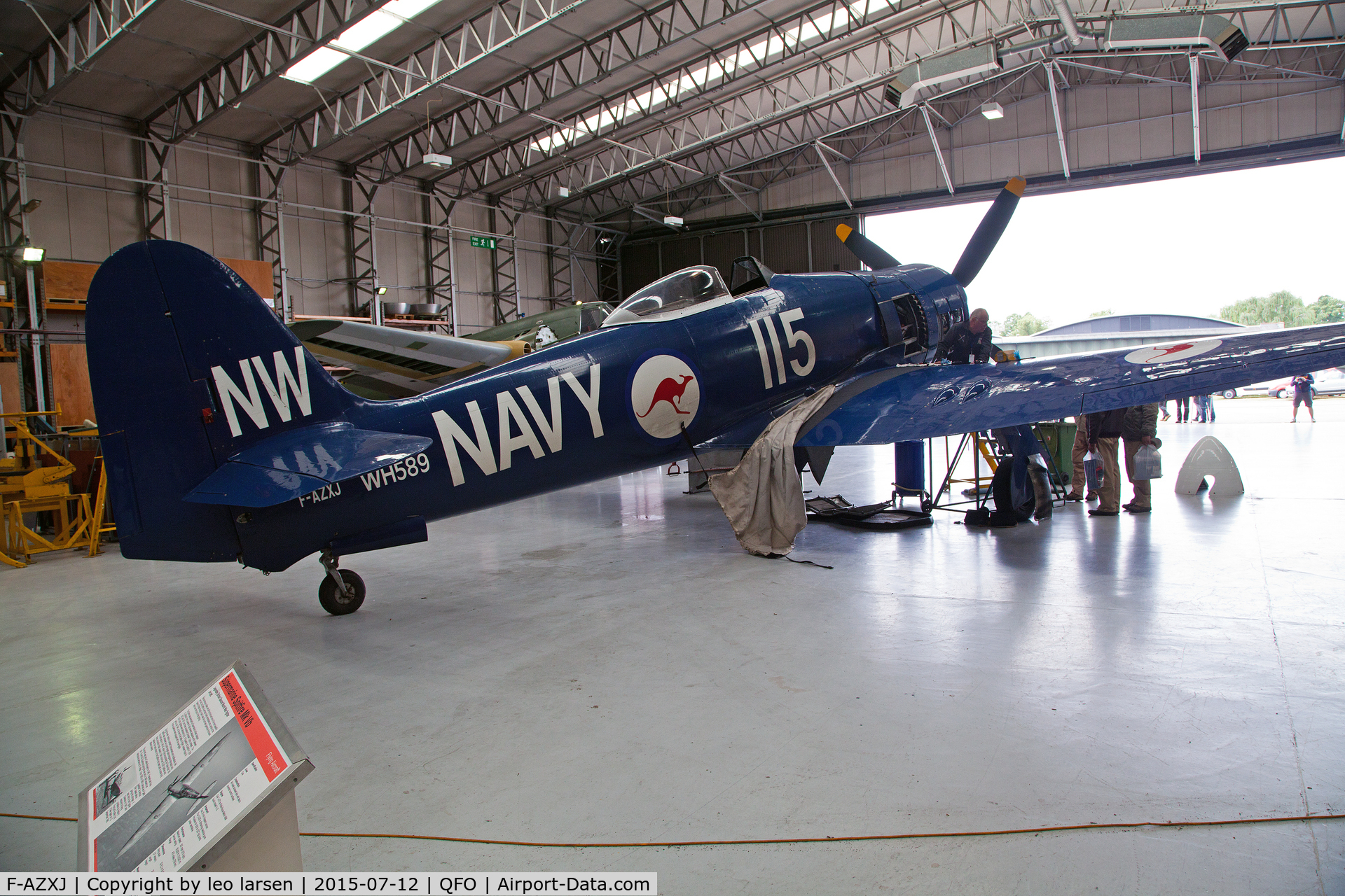 F-AZXJ, 1949 Hawker Sea Fury FB.11 C/N 37733, Duxford 12.7.2015