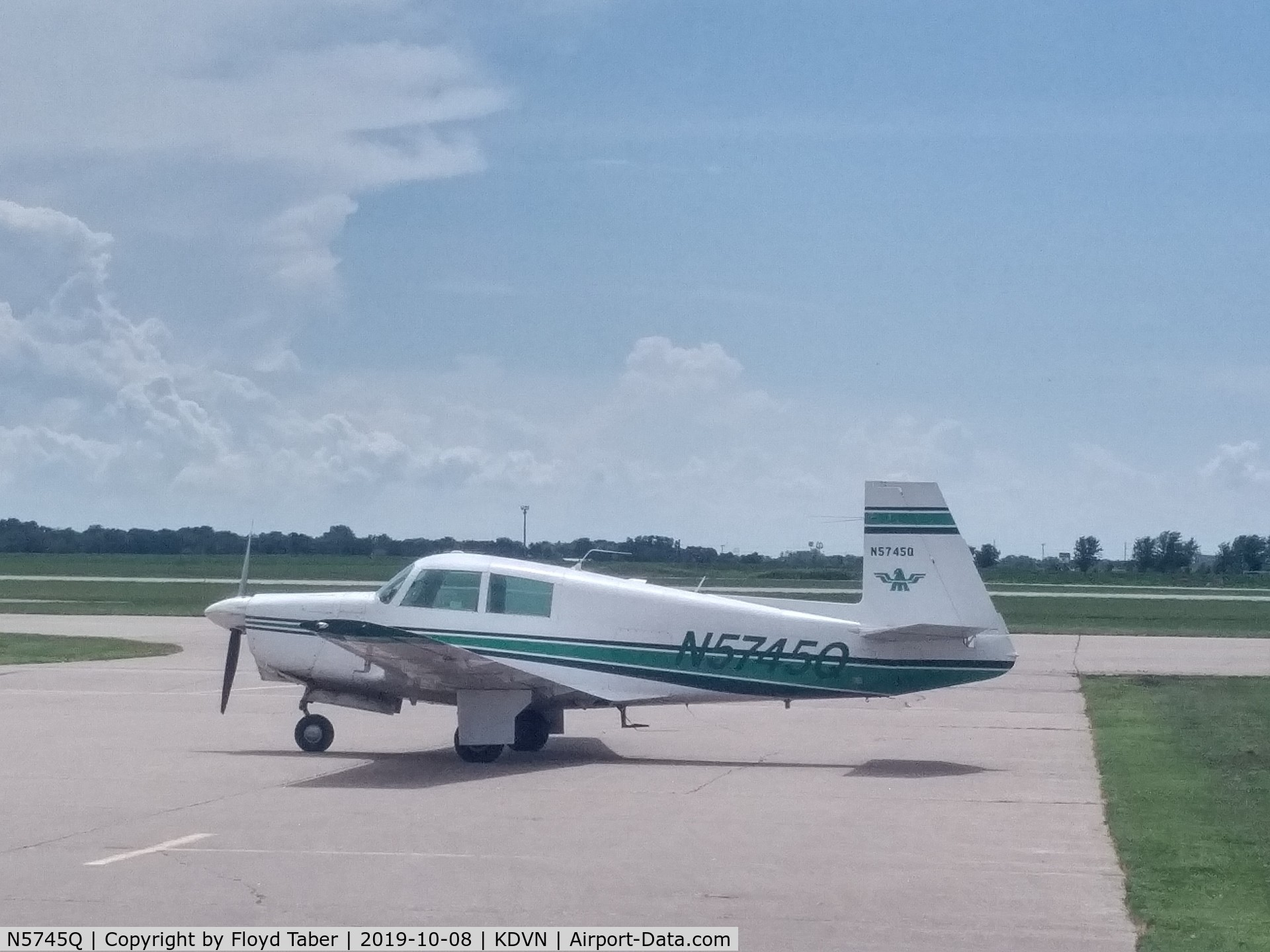 N5745Q, 1965 Mooney M20C Ranger C/N 3159, At the CArver Aero Ramp Davenport Municipal Airport