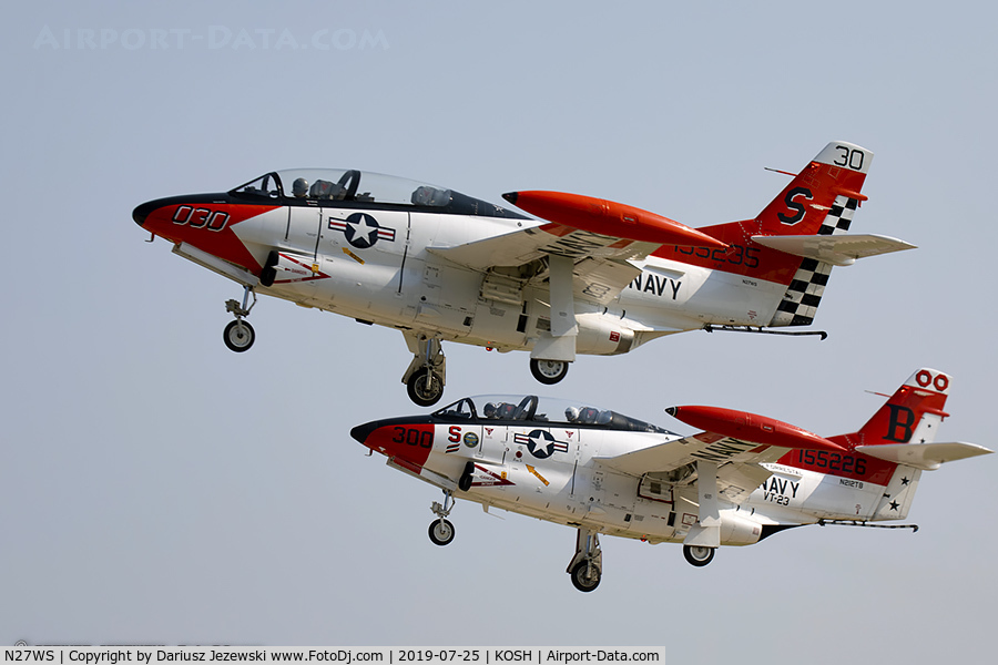 N27WS, North American T-2B Buckeye C/N 310-30, Sanders T-2B Buckeye  C/N 1155235, N27WS