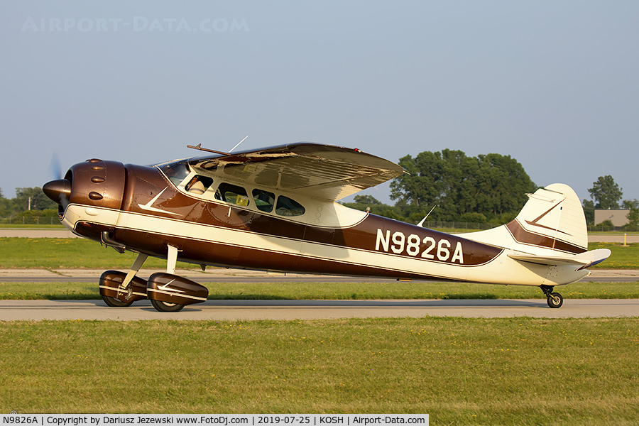 N9826A, 1950 Cessna 195 C/N 7505, Cessna 195Businessliner  C/N 7505, N9826A